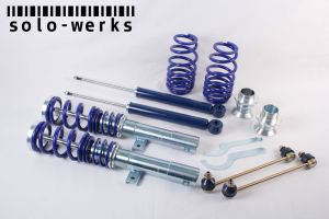 Solo Werks S1 Coilover System - MK V/VI. 35-55mm Front, 35-70mm Rear. 3 year Limited Warranty via So