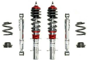 Koni Coilover R32 Threaded adjustable front and rear. Can be lowered up to 45mm.
