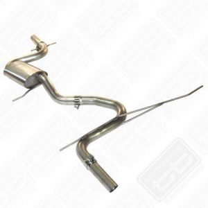 TT Exhaust, Stainless Steal for Mk5 GTI 2.0t with One Borla & Single tailpipe
