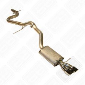 Techtonics Tuning 2.5" Stainless Exhaust. Single Borla Muffler. Jetta VI 1.8T/2.0T