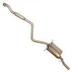 TT 2.25 Stainless Steel Cat Back, Cabriolet late 84-89. Borla Stainless Muffler. (space saver spare