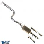 Techtonics Tuning 2.5" Stainless Steel Cat Back, Jetta VR6, 1.8T, TDI, 99-04.