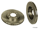 Vented Rotors, Front set. Cross Drilled, Zimmerman. 256mm x 20mm