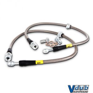 Stoptech Front Stainless Steel Brake Lines.  MK5 R32, MK6 Golf R