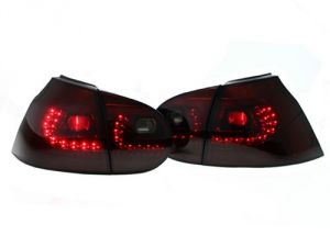 R Look Taillights for MK5 Golf - LED Smoke / Red