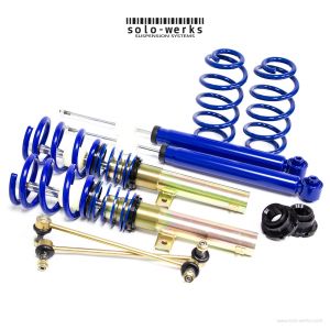 Solo Werks S1 Coilover System - MK VI Jetta S (50mm Front Strut Housing, Multi-Link Rear).