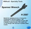AST Spanner Wrench. Golf / GTI / Jetta 4 cylinder thru 98, 4 cylinder passat / corrado and TDI's thr
